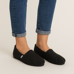 Toms Women's Charcoal Slip-On Shoes